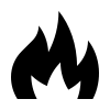 Cannapedia Icon Flamme 100p black