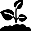 Cannapedia Icon Keimling 100p black